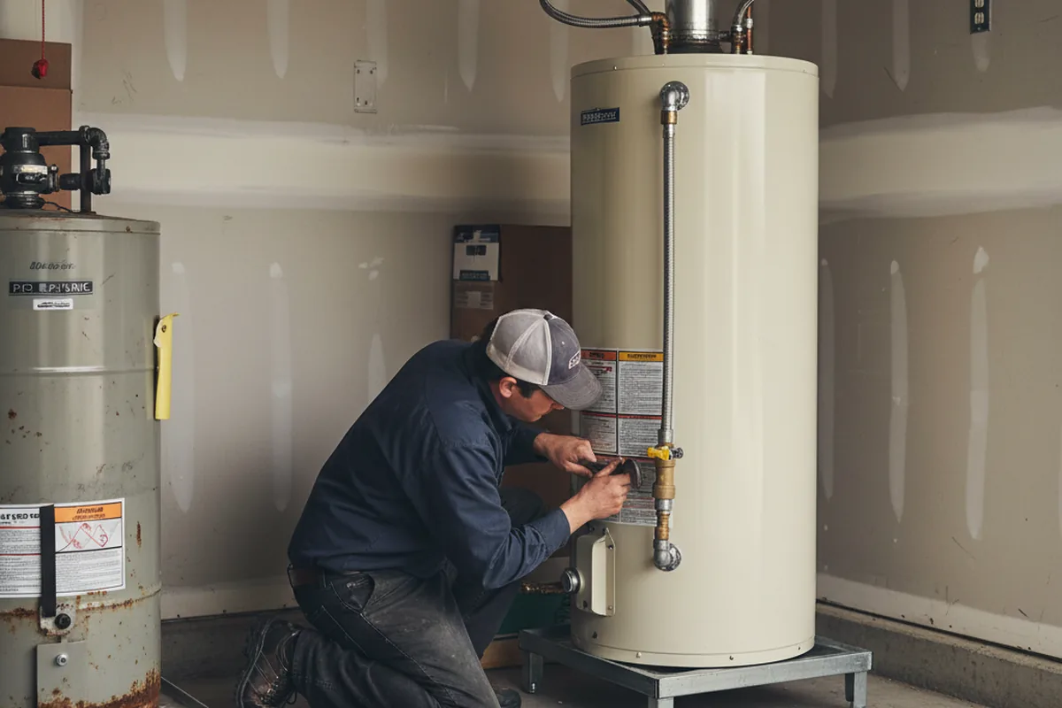 Water heater and shutoff valve replacement in Mc Carr